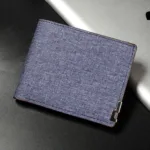 Denim Wallets Purses Men Women Inserts Business Foldable Cowhide Wallet Picture Coin Purse Slim Money Credit ID Cards Holder Bag - Image 5