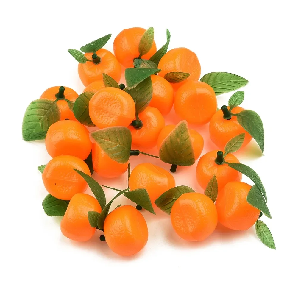Sbc3c7c5b429745a897e1130237c126e5U-2.webp Fake Tangerine Fruit Artificial Orange Oranges Simulation Fruits Realistic Tangerines Model Decor Fruits Ornament - Image 1