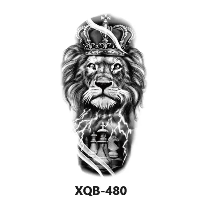 210 * 114mm Dragon, Snake, Lion Tattoo Sticker For Men And Women Black And White Color Transfer Printing Temporary Tattoos Art - Image 37