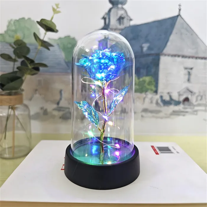 Red Colorful Rose Artificial Flowers Wedding Decoration Creative Valentine's Day Mother's Day Gift Light Up Rose in A plastic - Image 11