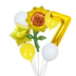 7pcs Large Sunflower Aluminium Foil Balloon 32 Inch Gold Number Ballons Boy Girl Birthday Party Decor Baby Shower Supples Globos - Image 11