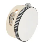 1PC Instrument Tambourine For Dance Concerts 4/6/8/10 Inch Original Wood Color Premium Wood Polyester Drumming Toy Tambourine - Image 5