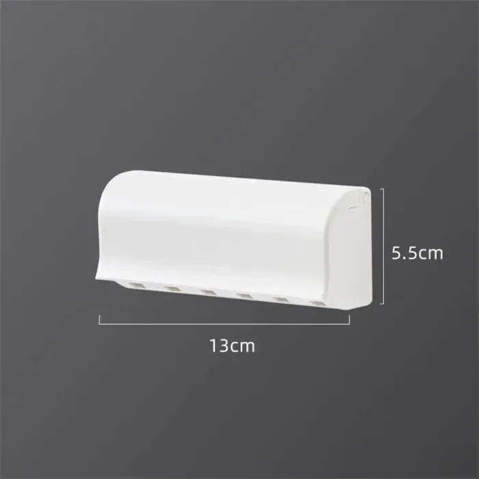 1pc Punch-free Wall-mounted Toothbrush Holder Toothpaste Holder Toothpaste Storage Rack Bath Organizer Bathroom Accessories - Image 9