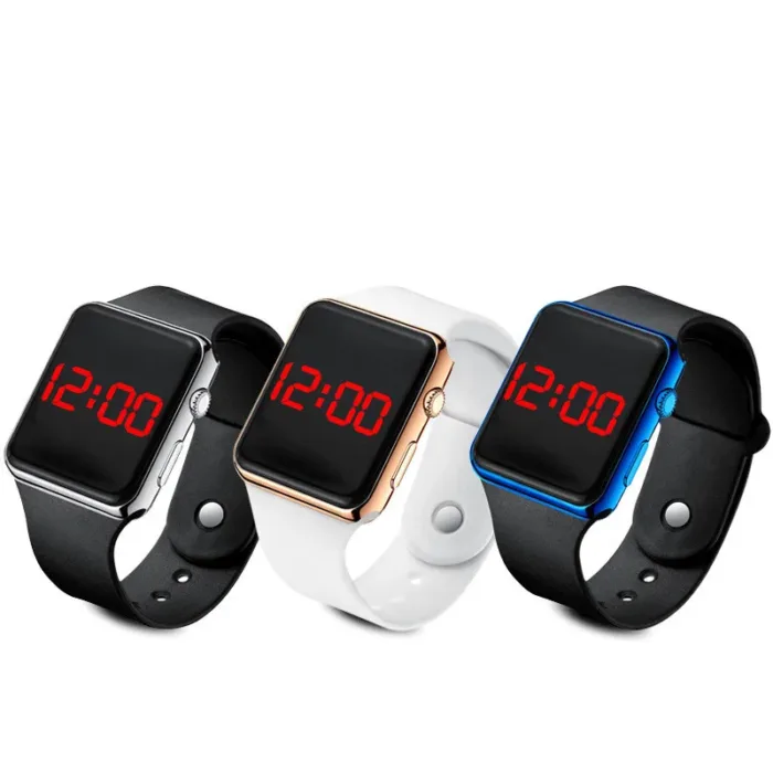2024 Fashion Sport Digital Watch Women Men Square LED Watches Silicone Belt Electronic Women Digital Watches Clock Montre Femme - Image 4