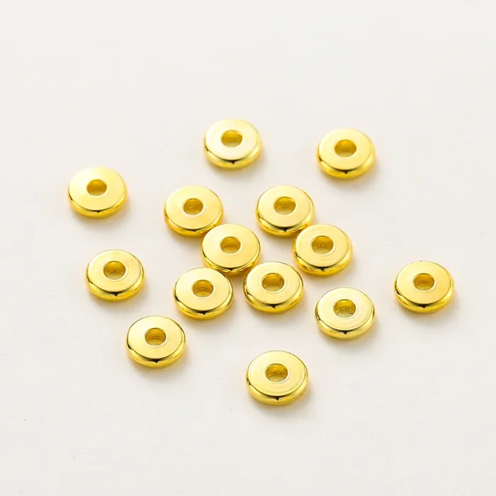 14K/18K Gold Plated 10-30Pcs 3/4/5/6/8mm Spacer Beads for DIY Necklace Bracelet Jewelry Making Supplies Accessories Wholesale - Image 7