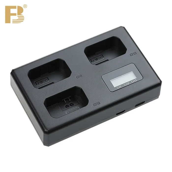 FB NP-FW50 Battery Charger 3 Slots for Sony Camera A6000 A6400 A6300 A6500 A7 A7II A7M2 A7SII A7R A7RII 7SM2 7M2 A33 A35 A37 A55 - Image 7