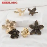 KEDLO European Light Luxury Flower Zinc Alloy Drawer Gold  Knob Furniture Hardware Kitchen Cabinet Vintage Bronze Pull Handle - Image 6
