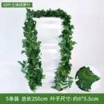 Artificial Grape Leaf Green Vine Sweet Potato Leaf Rattan Plastic Decor Ceiling Vegetable Fruit Orchard Outdoor Wedding Pendant - Image 29