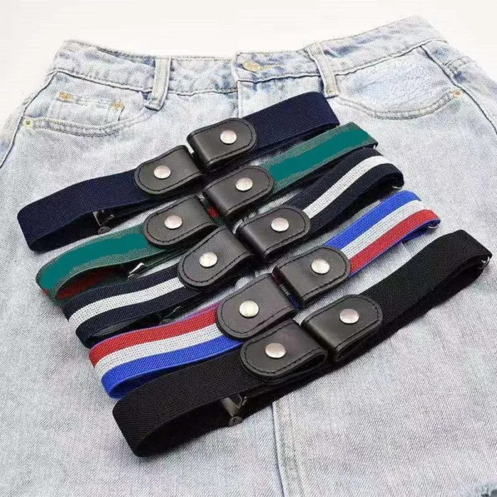 Easy Belt Without Buckle Elastic Belts For Women Stretch riem Men Jeans Cintos Extensible Kids Boys Girls Cinturon Mujer Strap - Image 1