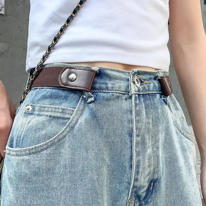 Easy Belt Without Buckle Elastic Belts For Women Stretch riem Men Jeans Cintos Extensible Kids Boys Girls Cinturon Mujer Strap - Image 3