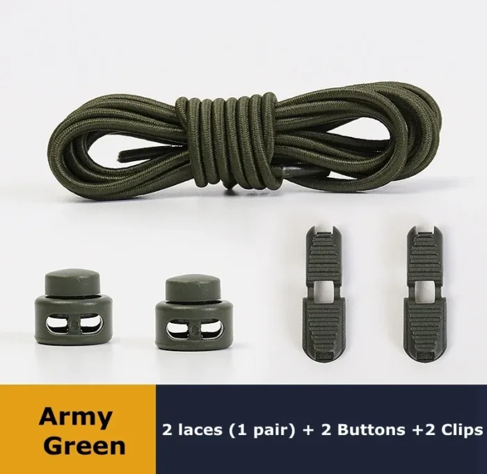 No Tie Shoe Laces Suitable for All Shoes Round Spring Lock Elastic Shoelaces Quick Wear in 1 Second Hiking Sports Lazy Shoelace - Image 9