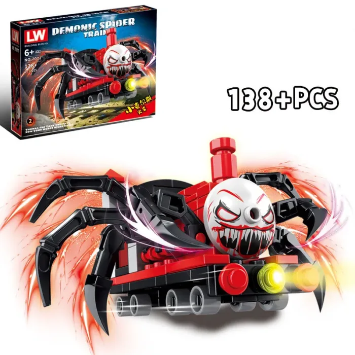 Hot Game Choo-Choo Charles Building Blocks Demonic Spider Train Animal Monster Figures Bricks MOC Toys For Children Gifts - Image 13