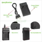 NP45 USB Charger for PRAKTICA Luxmedia WP240 Z212 Z250 20-Z50 16-Z12S 16-Z24S 16-Z51 16-Z52 14-Z80S 14-Z12S 14-WPZ4 12-Z4 Camera - Image 3