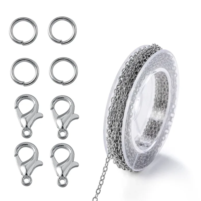 3Meter Alloy Bulk Link Chain With Jump Rings Lobster Clasps Necklace Chains For DIY Jewelry Making Supplie Necklaces Accessories - Image 7