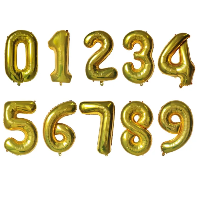 32 inch Large Gold figure Balloons 18 20 30 40 50 60 70 80 90 years adult Birthday Anniversary Decoration Number Balls Supplies - Image 16