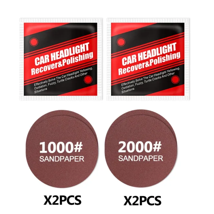 Car Headlight Restoration Polishing Kits Headlamp Scratch Remover Repair Cleaning Paste Remove Oxidation Headlight Polish Liquid - Image 10