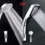 ABS Ultra Thin High Pressure Shower Head Water Save Pressurized 300 Hole Showers Rainfall Spray for Toilet Bathroom Accessories