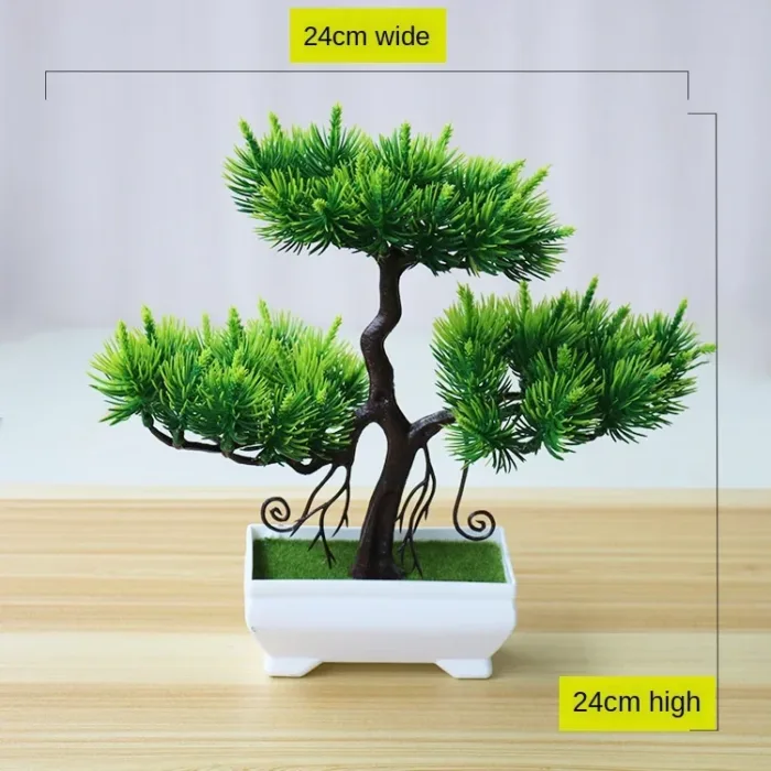 Green Artificial Plants Bonsai Small Tree Pot Plants Simulation Plastic Flowers Potted Ornaments Home Hotel Garden Decoration - Image 15
