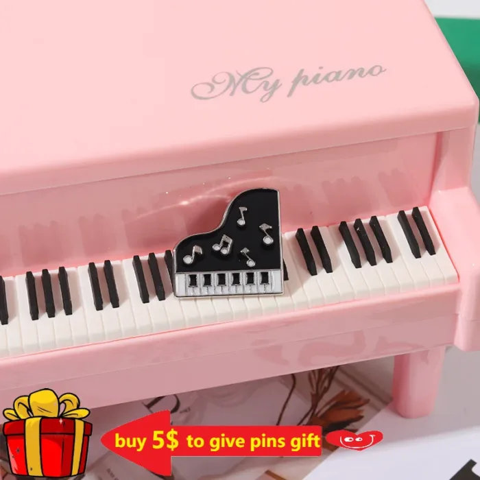 Concert Enamel Pins Piano Violin Guitar Trumpet Brooch Custom Clothes Lapel Badge Cute Musical Instrument Jewelry Gift for Kid - Image 4