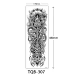 Body Art Full Fake Tatoo Tiger Wolf Flowers Rose Large Arm Tattoo Sticker Full Sleeve Waterproof Semi Permanent Tattoo Women Man - Image 19