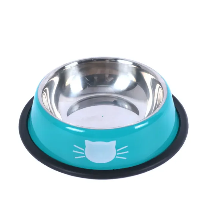 New Assemblable Multicolor Stainless Steel Dog Cat Bowl Non-slip Non-fall Eat Drink Pet Food Container Feeder Dish Bowl - Image 7