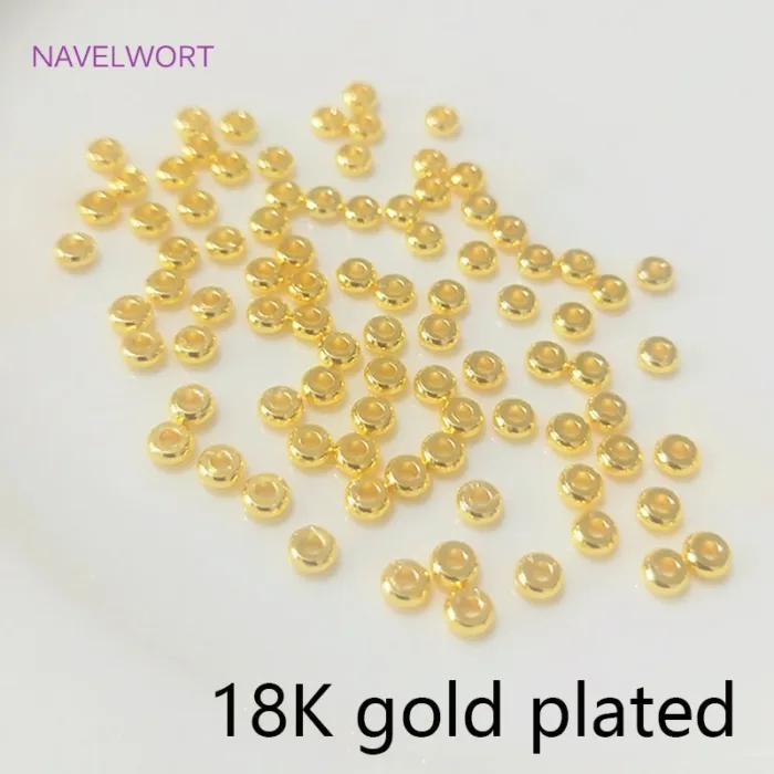 18k Gold Plated Spacer Beads For Bracelet Making,Separators For Beads,Jewelry Fittings,DIY Jewellery Making Supplies Wholesale - Image 9