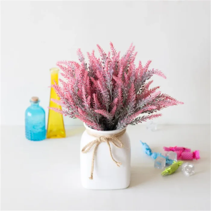 1 Bundle Lavender Artificial Flowers Romantic Provence Plastic Home Decorative Vase for Wedding Decor Grain Christmas Fake Plant - Image 7