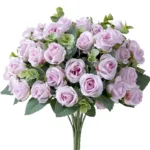 10 Heads Artificial Flower Silk Rose white Eucalyptus leaves Peony Bouquet Fake Flower for Wedding Table Party Vase Home Decor - Image 7
