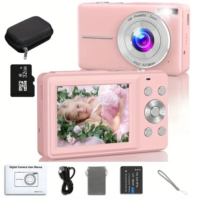 Digital Camera Children Camera for Children Camcorder with 16x Zoom Compact Cameras 1080P 44MP Cameras for Beginner Photography - Image 15