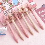 Pink Cute Ballpoint Pen Kawaii Learn Stationery Test Pressure Pens School Supplies Office Accessories канцелярия Caneta ручка