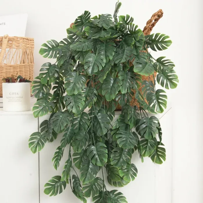 69PCS Chelonian Leaves Artificial Plants Christmas Wedding Garden Rose Arch Home Accessories Decoration Fake Plastic Flowers - Image 4