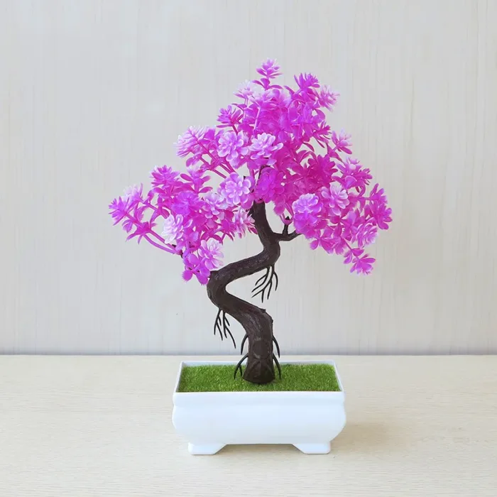 Artificial Plastic Plants Bonsai Small Tree Pot Fake Plant Potted Flower Garden Arrangement Ornaments Room Home Table Decoration - Image 9