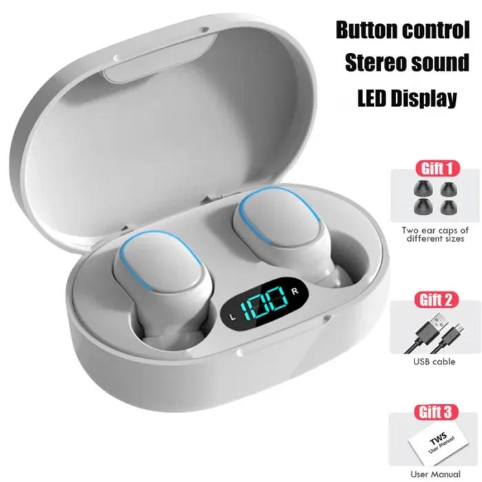 Original E7S Wireless Bluetooth Headset with Mic LED Display Earbuds for iPhone Xiaomi TWS Earphone Bluetooth Headphones earbuds - Image 12