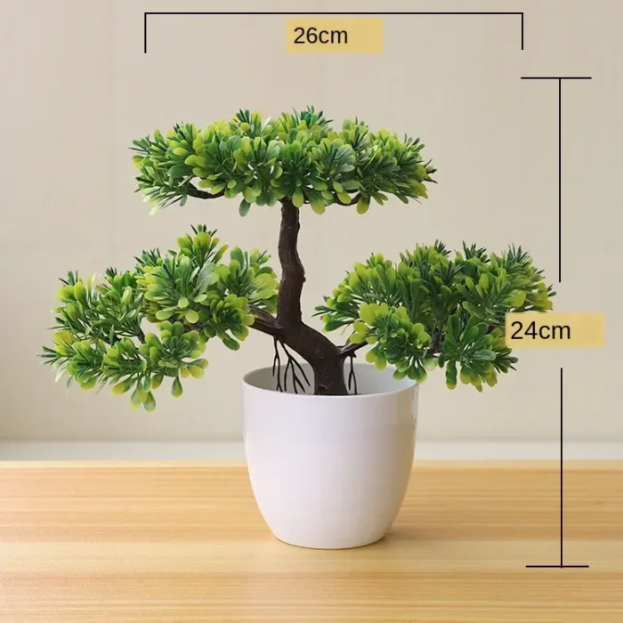 Green Artificial Plants Bonsai Small Tree Pot Plants Simulation Plastic Flowers Potted Ornaments Home Hotel Garden Decoration - Image 12