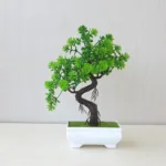 Artificial Plastic Plants Bonsai Small Tree Pot Fake Plant Potted Flower Garden Arrangement Ornaments Room Home Table Decoration - Image 7