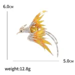 Rhinestone Phoenix Brooches for Women Unisex Enamel Bird Animal Pins Event Party Backpack Decoration Clothes Accessories - Image 17