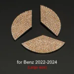 Luxury Bling Car Steering Wheel Diamond Emblem Decal Decoration Cover DIY Sticker Car Accessories for Mercedes Benz - Image 8