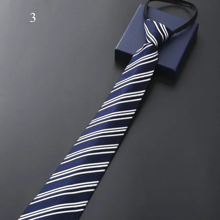 8Cm Daily Wear Lazy Zipper Cravat Necktie Accessories Men's Tie Jacquard Classic Fashion Wedding Party Gift Men Slim Skinny Tie - Image 31