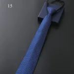 8Cm Daily Wear Lazy Zipper Cravat Necktie Accessories Men's Tie Jacquard Classic Fashion Wedding Party Gift Men Slim Skinny Tie - Image 14