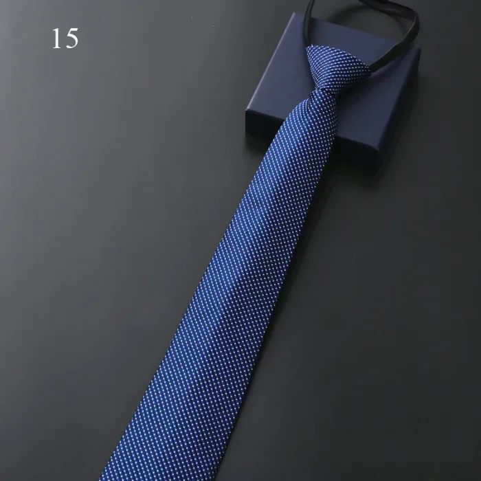 8Cm Daily Wear Lazy Zipper Cravat Necktie Accessories Men's Tie Jacquard Classic Fashion Wedding Party Gift Men Slim Skinny Tie - Image 14