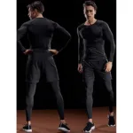 Compression Long Sleeve T Shirt Men Elastic Training T-shirt Gym Fitness Workout Tights Sport Jersey Athletic Running Shirt Men - Image 5