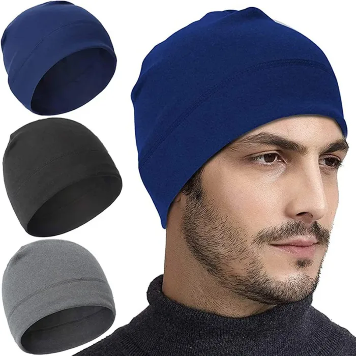 Cold Proof and Warm Outdoor Sports Headcover Fleece Ski Cap Riding Cap Running Hats Cycling Skull Caps for Men and Women - Image 1
