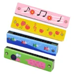Wooden Harmonica For Children Toys Musical Instruments 16 Holes Double-Row Blow Cartoon Woodwind Mouth Harmonica - Image 6