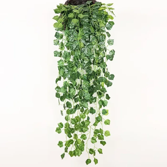 1pcs Artificial Plants Creeper Wall Hanging Indoor Green Plant Wall Decor Fake Flower Rattan Fake Plant Green Leave Wholesale - Image 4