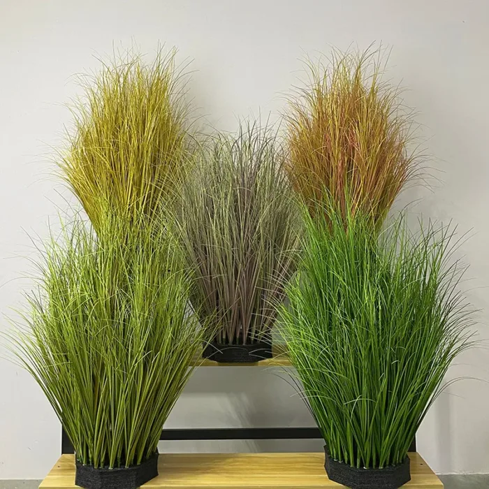 Artificial Wheat Plant Simulated Green Fake Plant Plastic Grass Home Outdoor Wedding Chapel Garden Atmosphere Decoration 2024 - Image 1