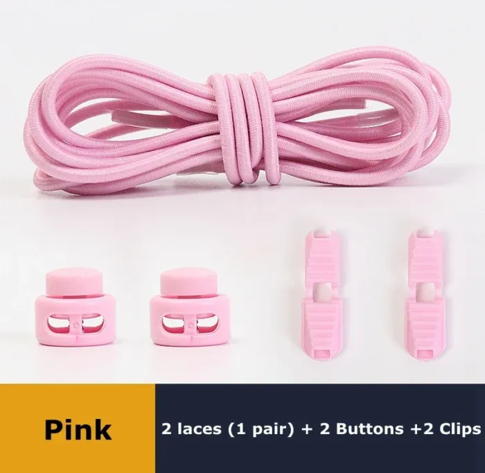No Tie Shoe Laces Suitable for All Shoes Round Spring Lock Elastic Shoelaces Quick Wear in 1 Second Hiking Sports Lazy Shoelace - Image 16