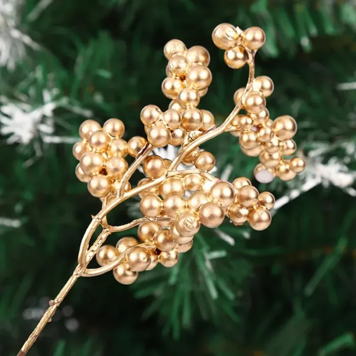 18cm Christmas Decorations Simulated Rich Fruit Festival Decoration New Year Noel Red Berry Branch Living Room Home Decoration - Image 4