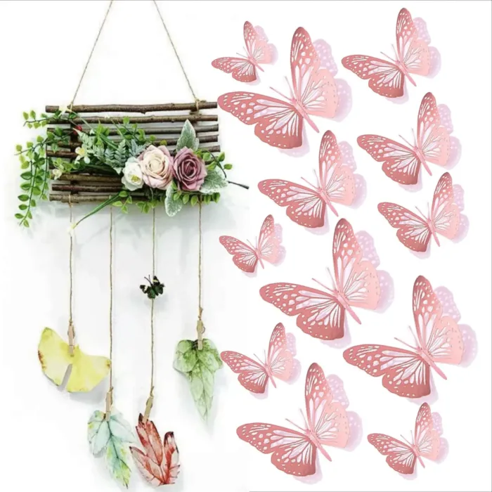 12pcs Suncatcher Sticker 3D Effect Crystal Butterflies Wall Sticker Beautiful Butterfly for Kids Room Wall Decal Home Decoration - Image 4