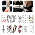 Waterproof 1 Sheet Art Body Art Temporary Tattoo Sticker Flower Animal Bowknot Body Art - Image 3