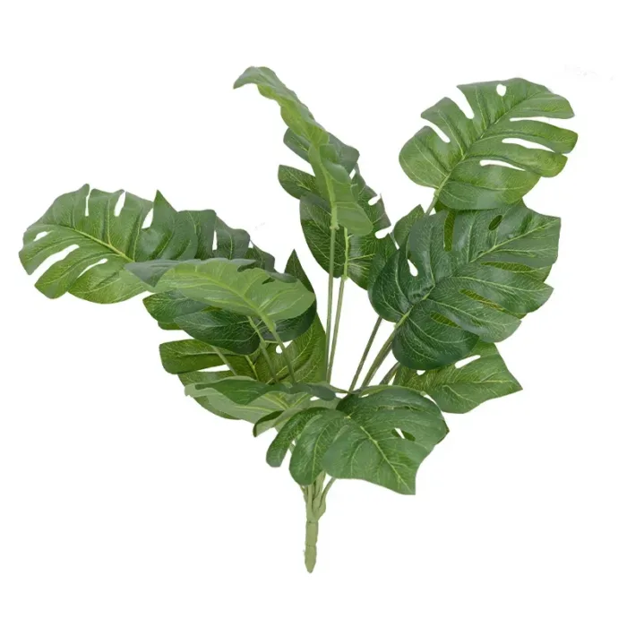 Artificial Plants Green Palm Leaves Monstera Home Garden Living Room Bedroom Balcony Decoration Tropical Plastic Fake Plant Long - Image 6